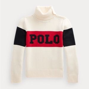 Ralph Lauren Logo Cotton Turtleneck Sweater